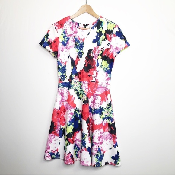 Milly X Design Nation Rosabella fit and flare floral print mini dress - Picture 7 of 13